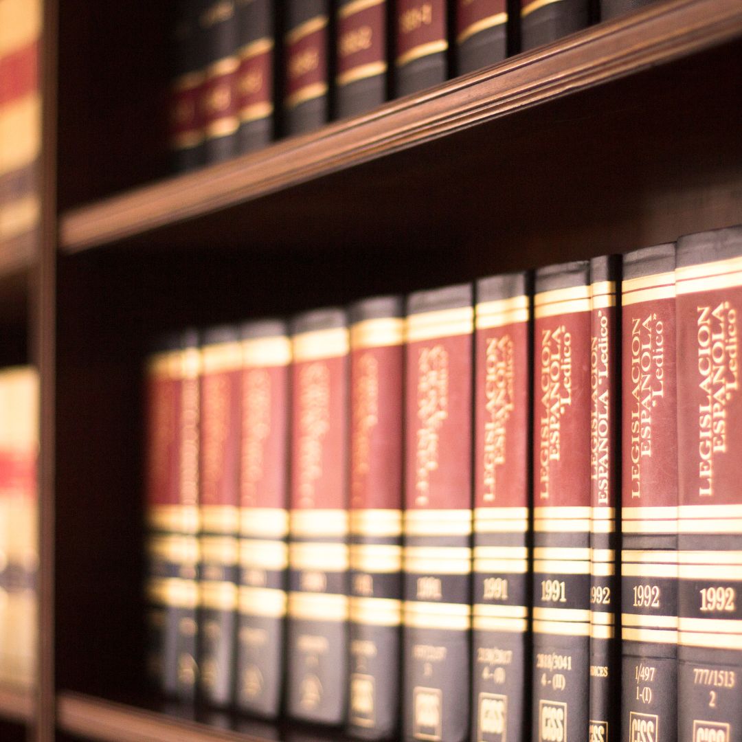 law books on a shelf