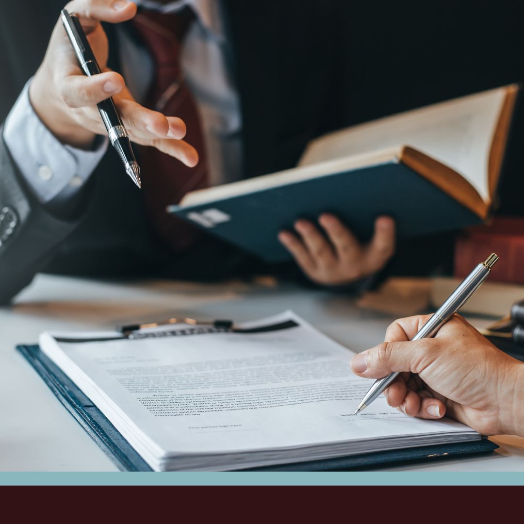 lawyer giving legal advice to client