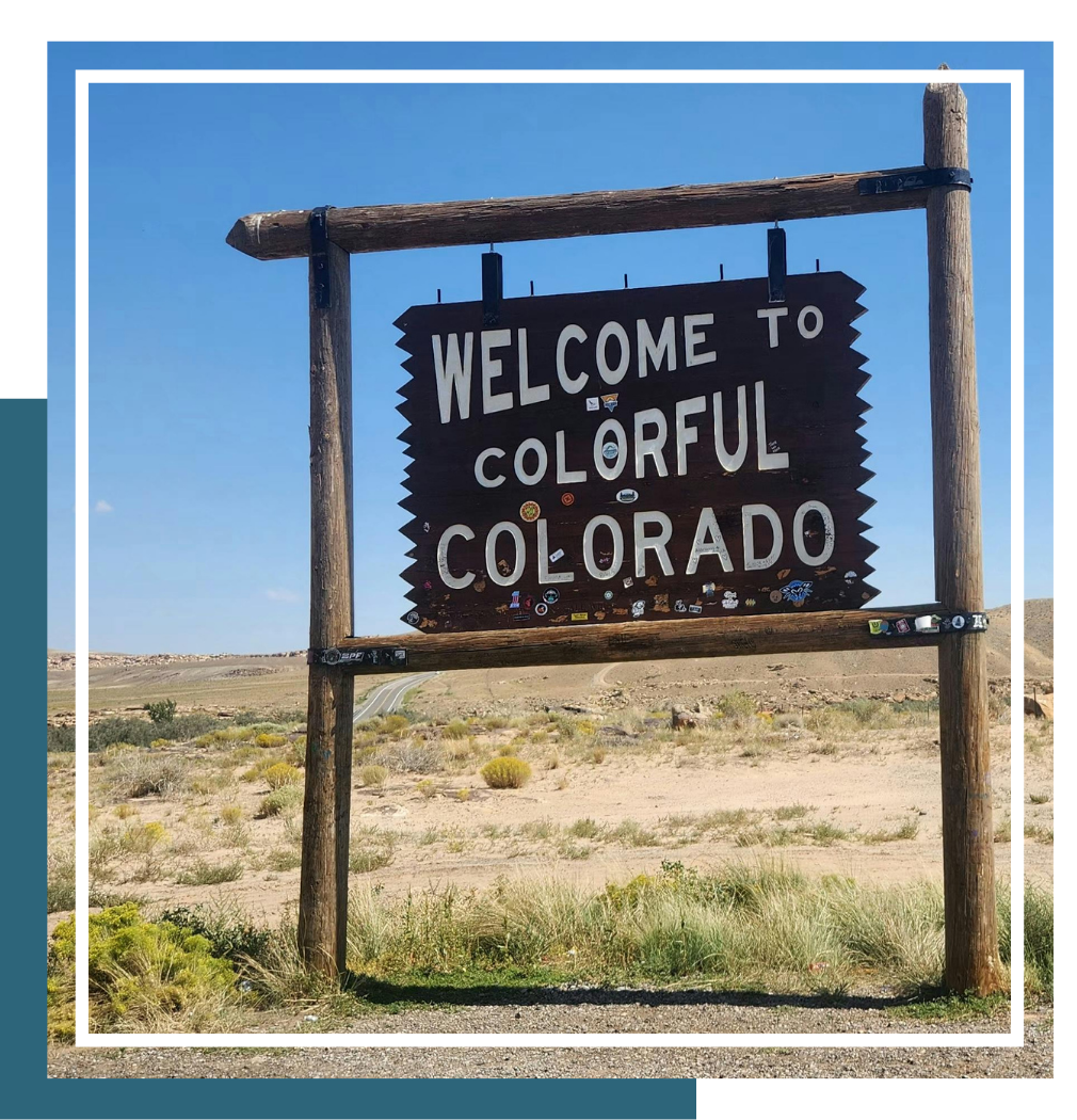 Welcome to colorful Colorado sign