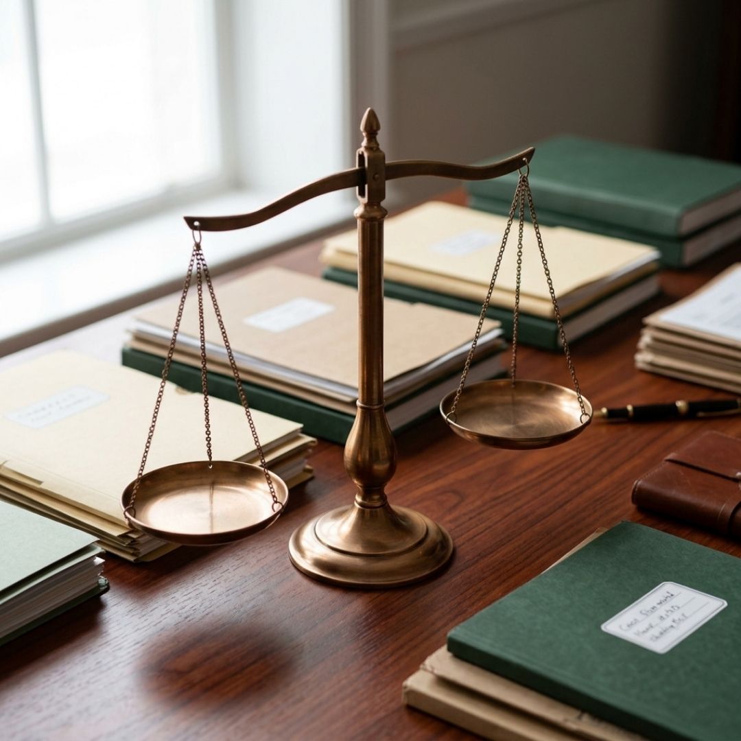Polished bronze scales of justice highlighting the importance of fair legal representation in federal court.